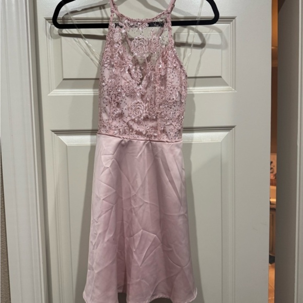 Crystal Doll BlushPink  Lace Dress